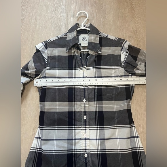 Brooks Brother Black Fleece Men’s Dress Shirt Checkered - Picture 7 of 9